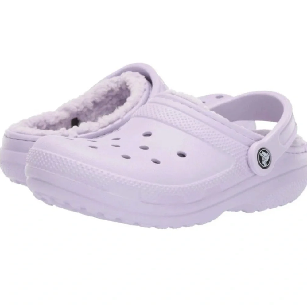 Crocs Classic Unisex Lined Lavender Clogs Men 13 Women 15 NEW